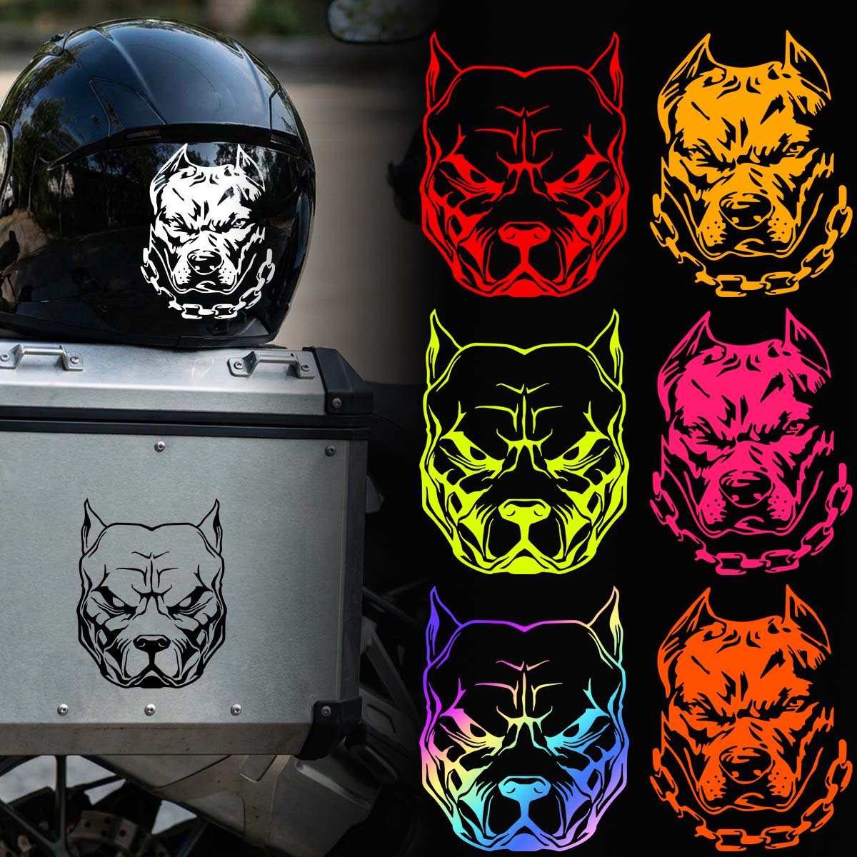 2PCS/SET Multicolor Pitbull Do - đánh giá và giá Motorcycle Gear For Dogs