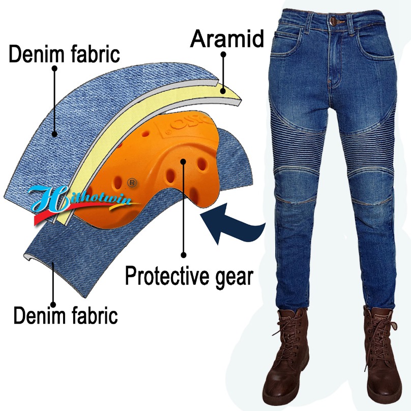 Women's motorcycle jeans Kevla - đánh giá và giá Motorcycle Gear Blue
