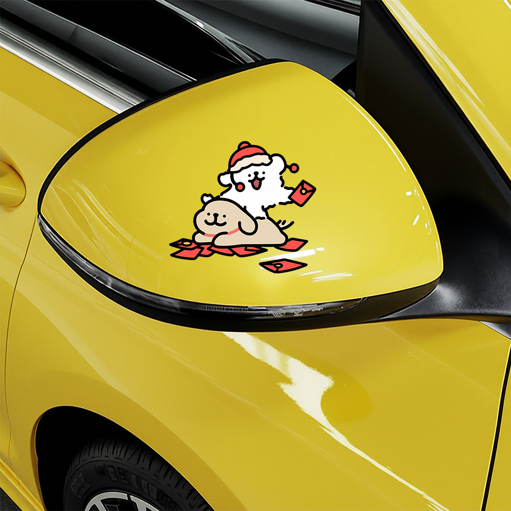 Cartoon Puppy Maltese Car Stic - đánh giá và giá Motorcycle Gear For Dogs