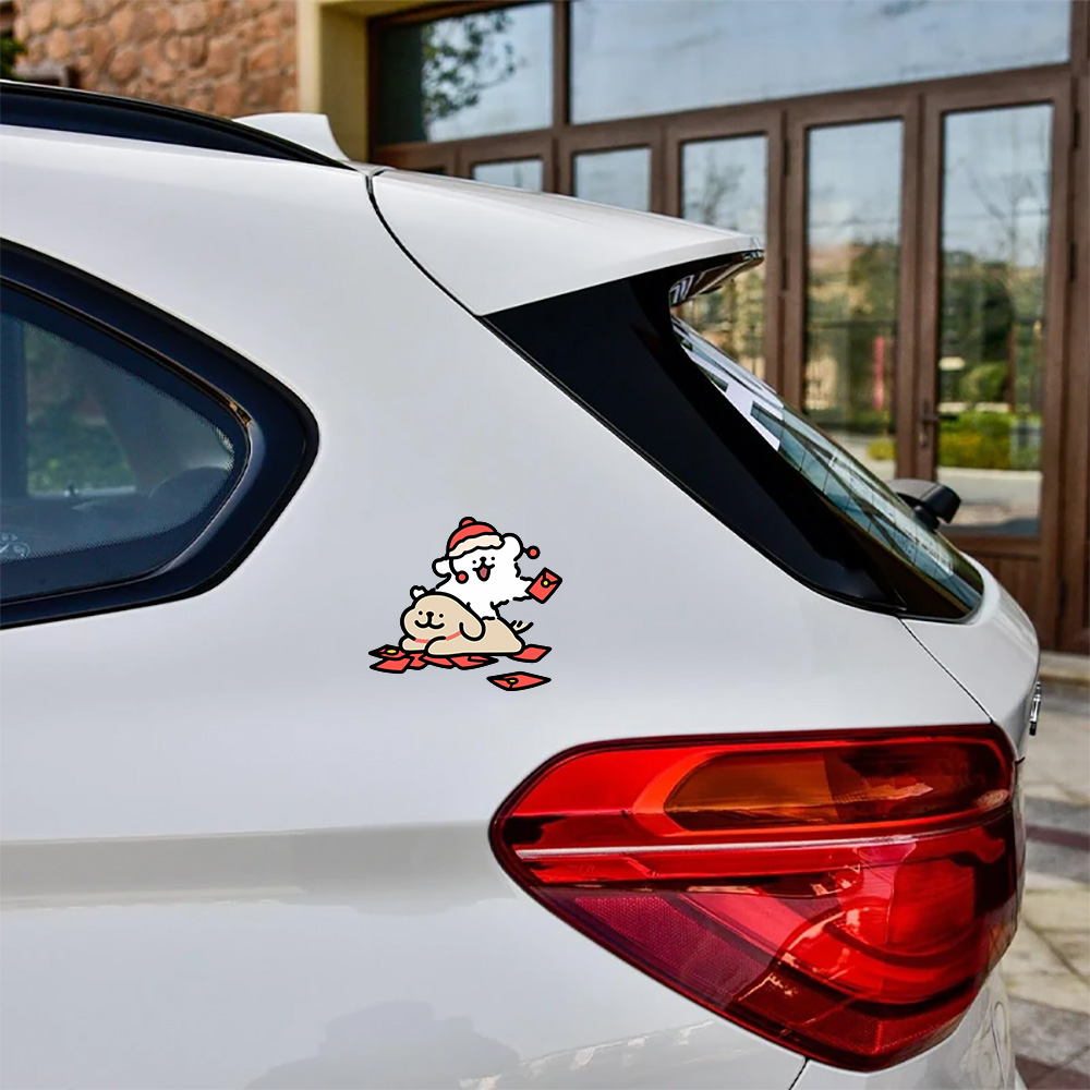 Cartoon Puppy Maltese Car Stic - đánh giá và giá Motorcycle Gear For Dogs